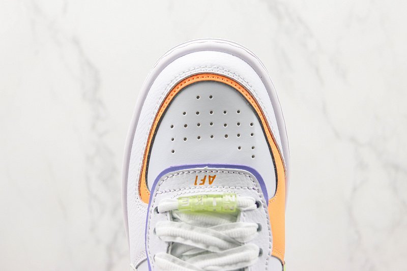 Nike Air Force 1 Low Shadow "White/Orange" фото № 4