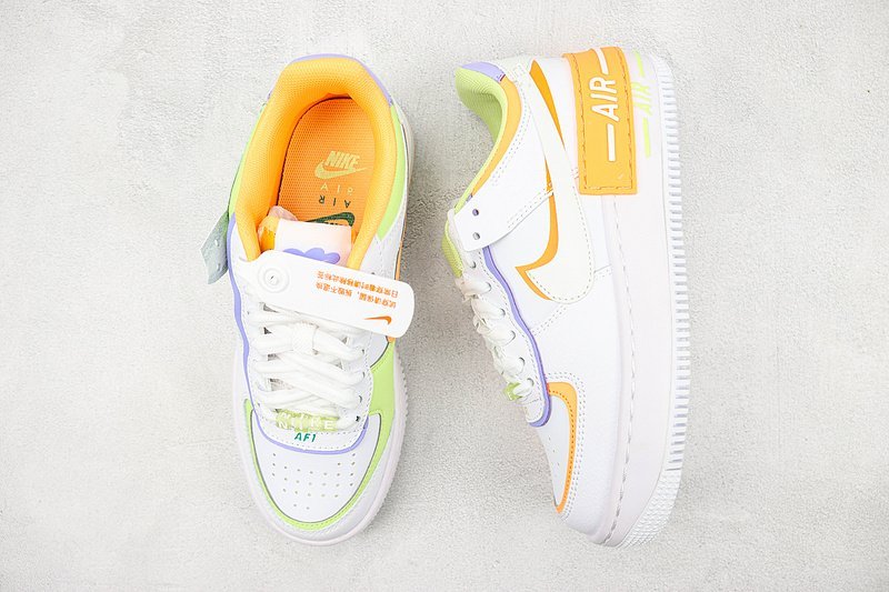 Nike Air Force 1 Low Shadow "White/Orange" фото № 7