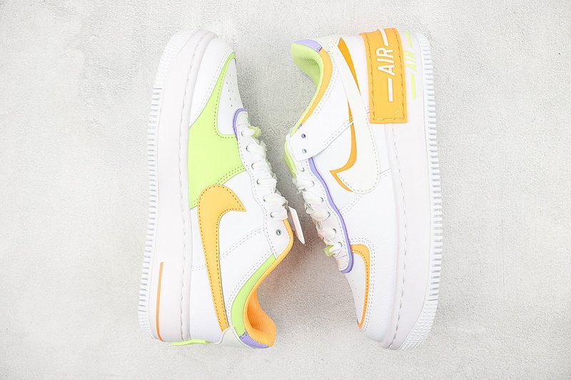 Nike Air Force 1 Low Shadow "White/Orange" фото № 6