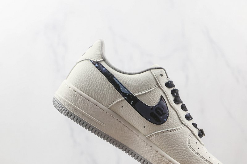 Bape x Nike Air Force 1 07 Low "White/Blue" фото № 4
