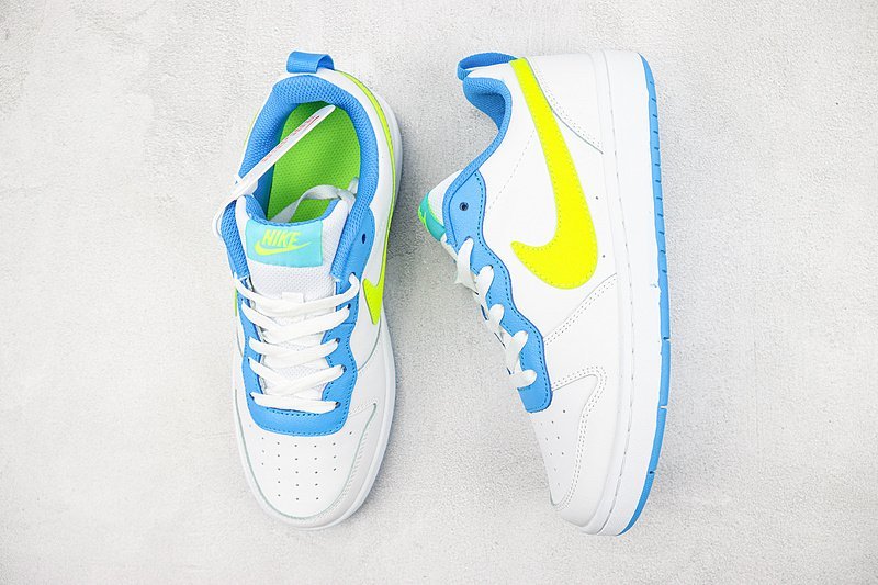 Nike Court Borough Low 2 "White/Volt Blue/Yellow" фото № 6