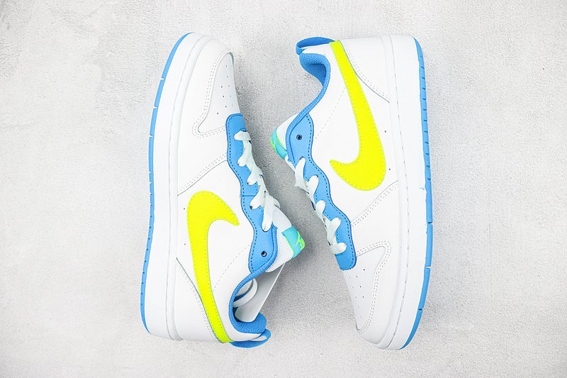 Nike Court Borough Low 2 "White/Volt Blue/Yellow" фото № 7