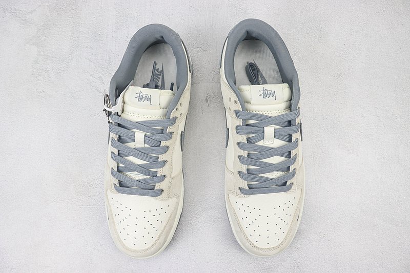 Stussy x Nike Dunk Low "Warmed Silver/Cream White" фото № 7