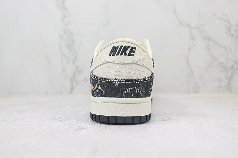 Louis Vuitton x Nike Dunk Low "Black/Gold/Cream White/Monogram" фото № 9