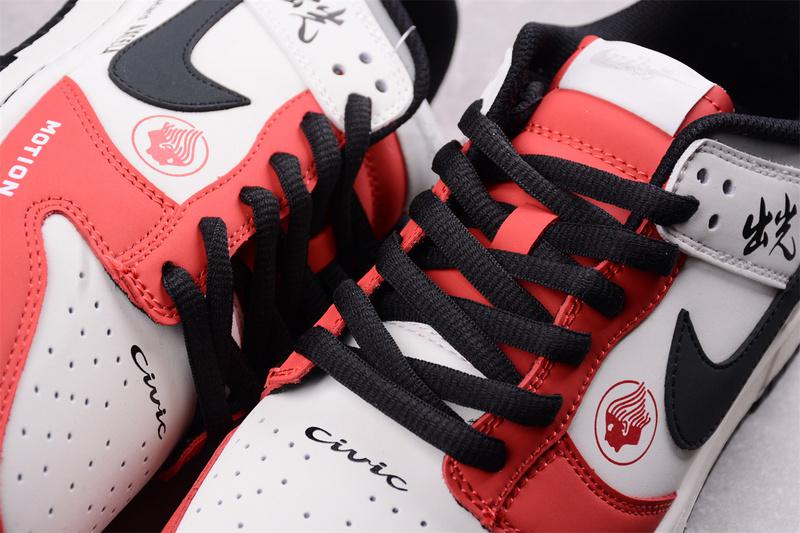 Nike Dunk Low Racers "Red/White/Gray" фото № 5