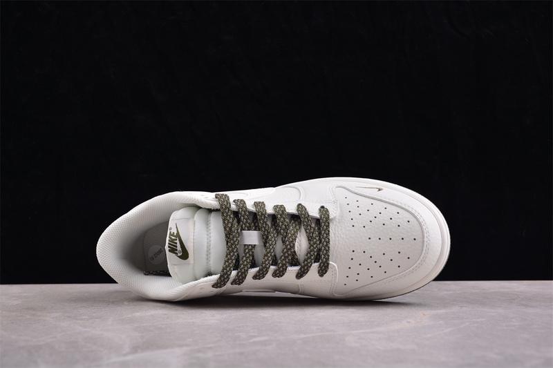 Nike Dunk Low "White/Olive/Triple Swoosh" фото № 7