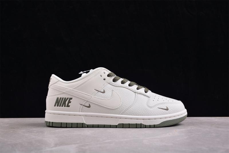 Nike Dunk Low "White/Olive/Triple Swoosh" фото № 8