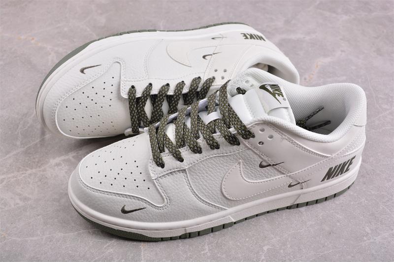 Nike Dunk Low "White/Olive/Triple Swoosh" фото № 3