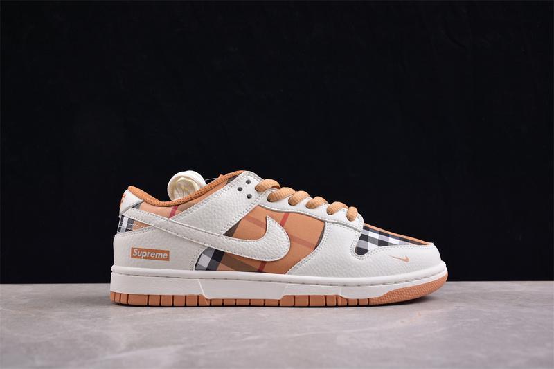 Supreme x Burberry x Nike Dunk Low "Beige Check" фото № 8