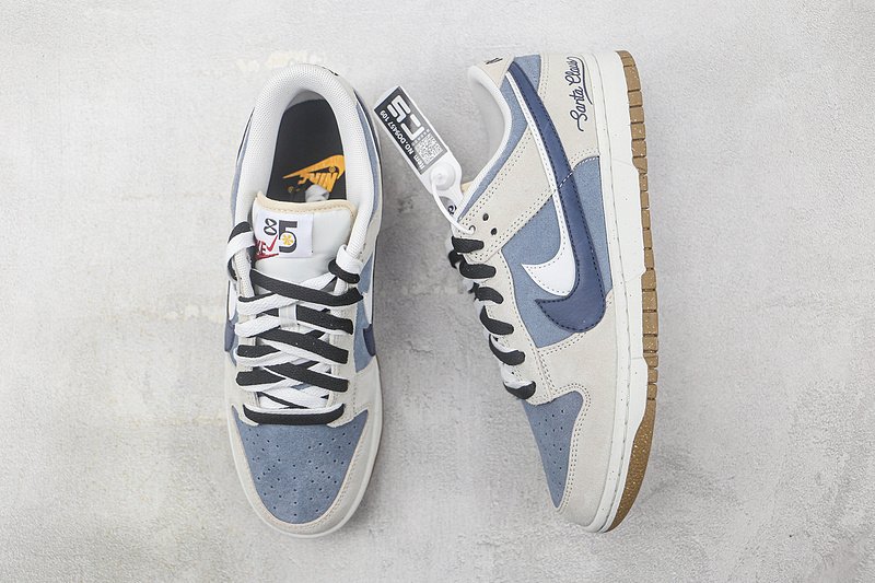 Nike Dunk Low SE 85 Double Swoosh "Grey/Dark Blue" фото № 6