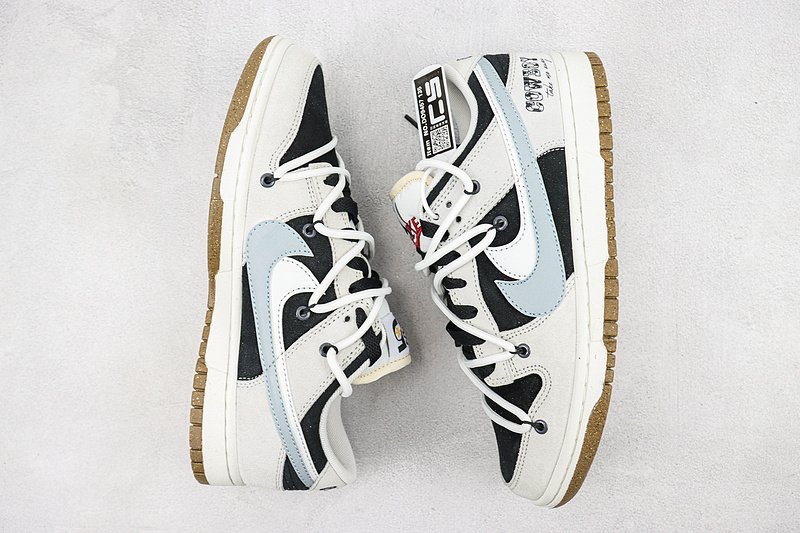 Nike SB Dunk Low Swoosh 85 "Grey/Black/Blue" фото № 7