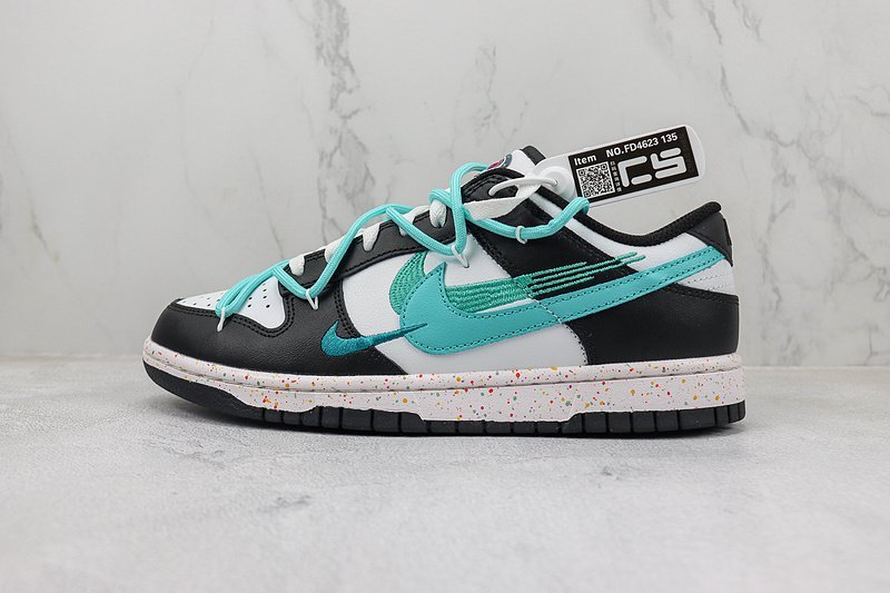 Nike Dunk Low "Multiple Swooshes White/Washed Teal" фото № 2