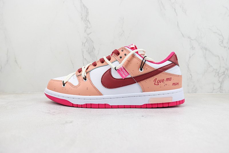 Nike Dunk Low "Love Me More/Pink/Lace Up" фото № 2