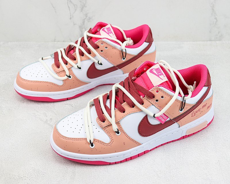 Nike Dunk Low "Love Me More/Pink/Lace Up" фото № 5