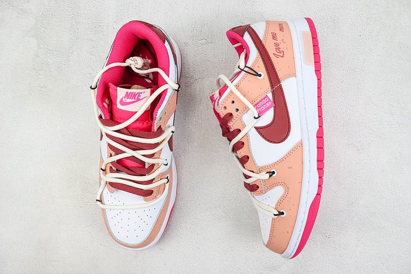Nike Dunk Low "Love Me More/Pink/Lace Up" фото № 6
