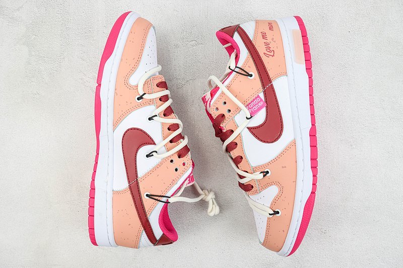 Nike Dunk Low "Love Me More/Pink/Lace Up" фото № 7