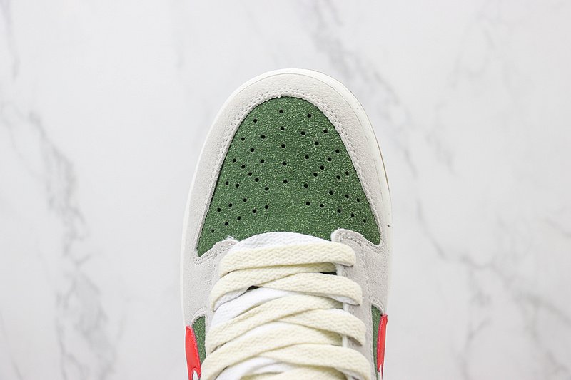 Nike Dunk Low "Sail Green/Red" фото № 4