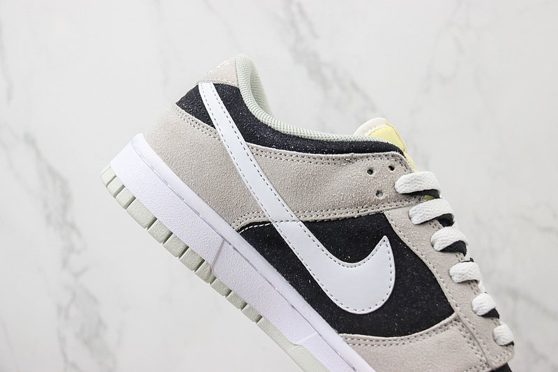 Nike Dunk Low "Black/White Swoosh/Light Grey" фото № 3