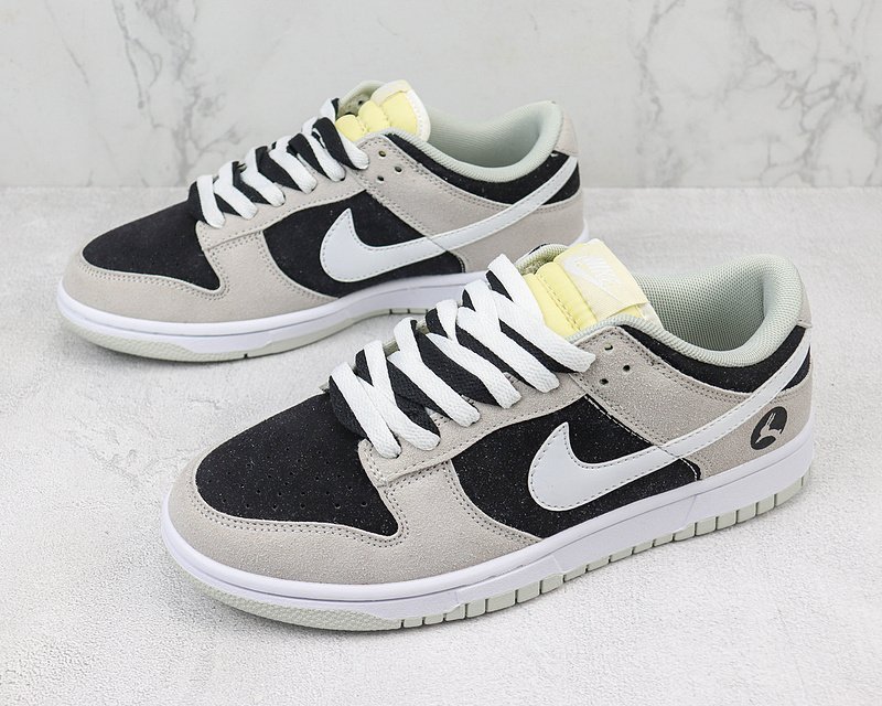 Nike Dunk Low "Black/White Swoosh/Light Grey" фото № 5