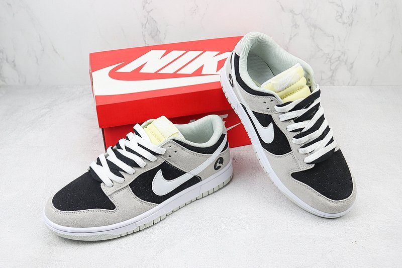 Nike Dunk Low "Black/White Swoosh/Light Grey" фото № 7