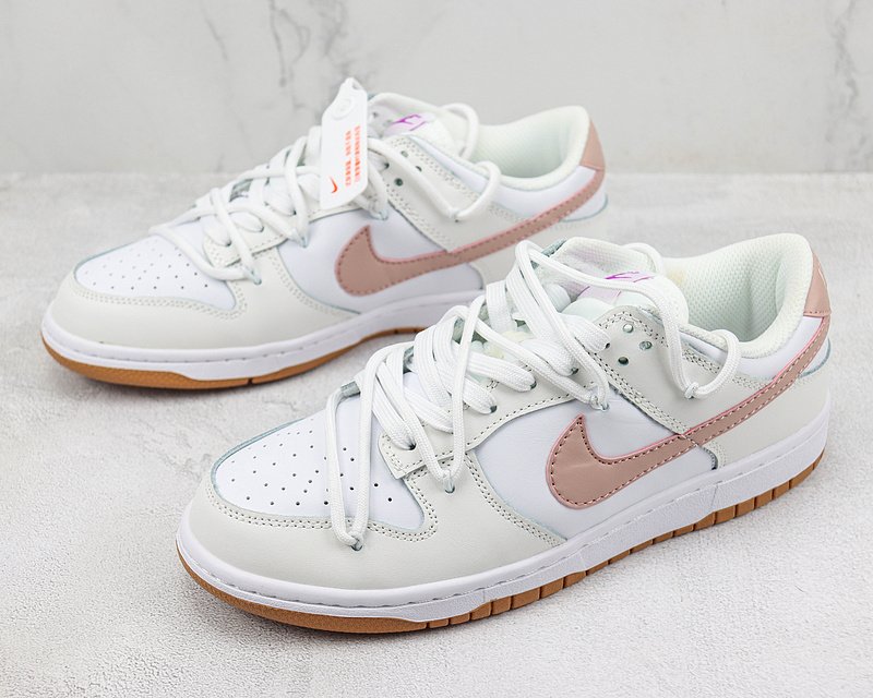 Nike SB Dunk Low "White/Light Pink" фото № 5