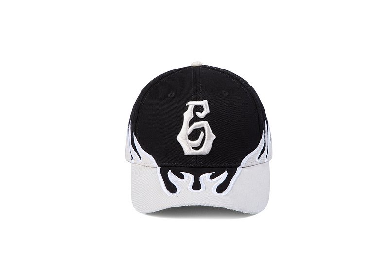 Кепка Kanye Flame With Logo "Black/White" фото № 3