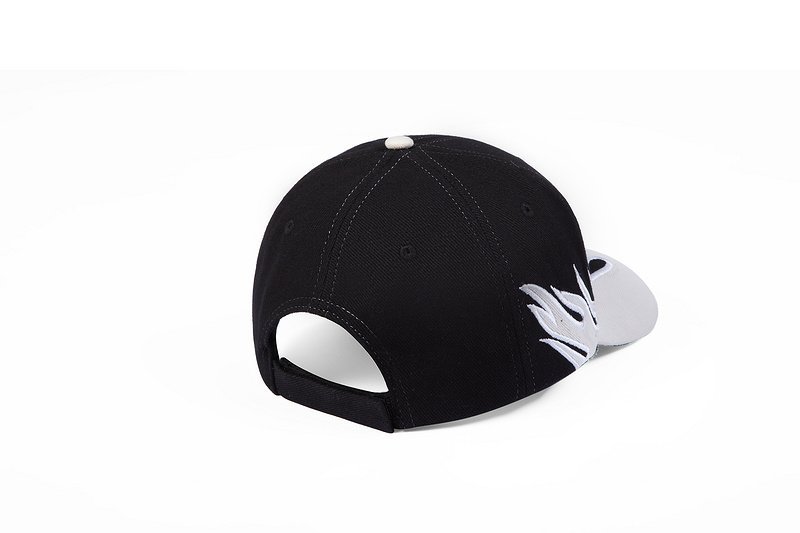 Кепка Kanye Flame With Logo "Black/White" фото № 5