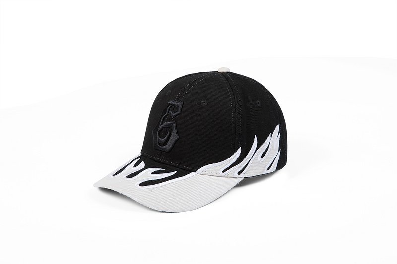 Кепка Kanye Flame With Logo "Black/White" фото № 7