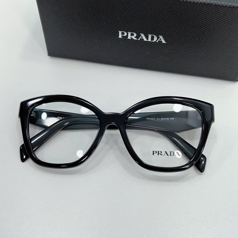 Оправа для очков Prada Rounded Square Form And Logo On Temples "Black" фото № 2