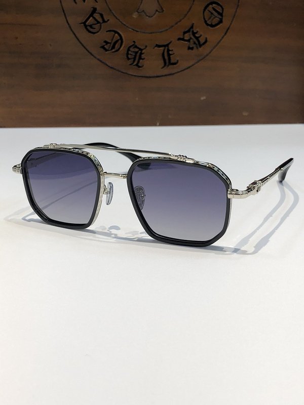 Солнцезащитные очки Chrome Hearts Frame With Ornament "Black/Blue" фото № 2