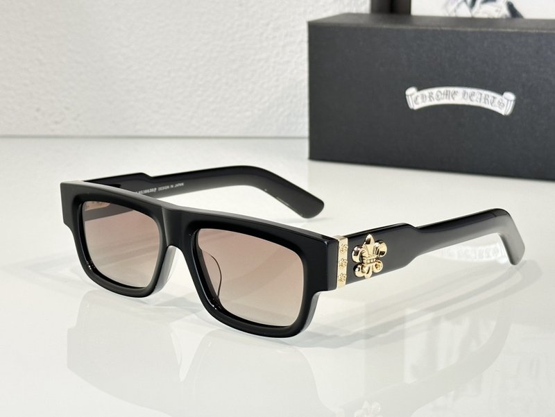 Солнцезащитные очки Chrome Hearts Temples With Big Logo "Brown" фото № 2
