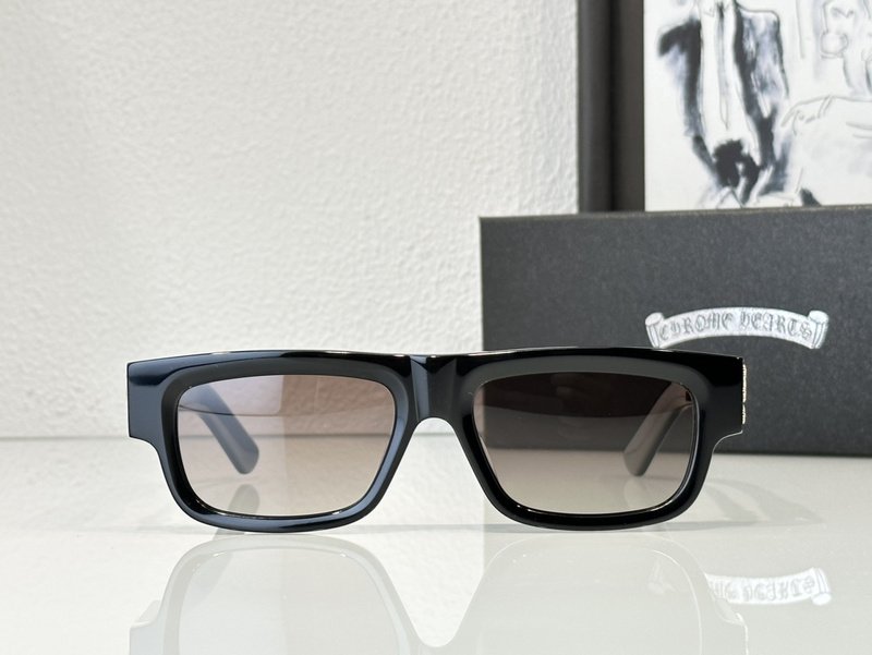 Солнцезащитные очки Chrome Hearts Temples With Big Logo "Brown" фото № 3