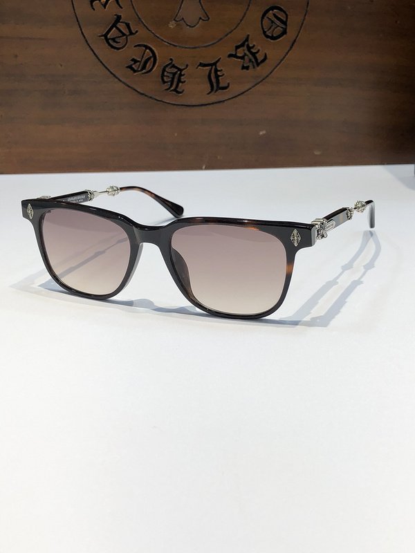 Солнцезащитные очки Chrome Hearts Temples Divided By Patterns "Brown/Silver" фото № 2