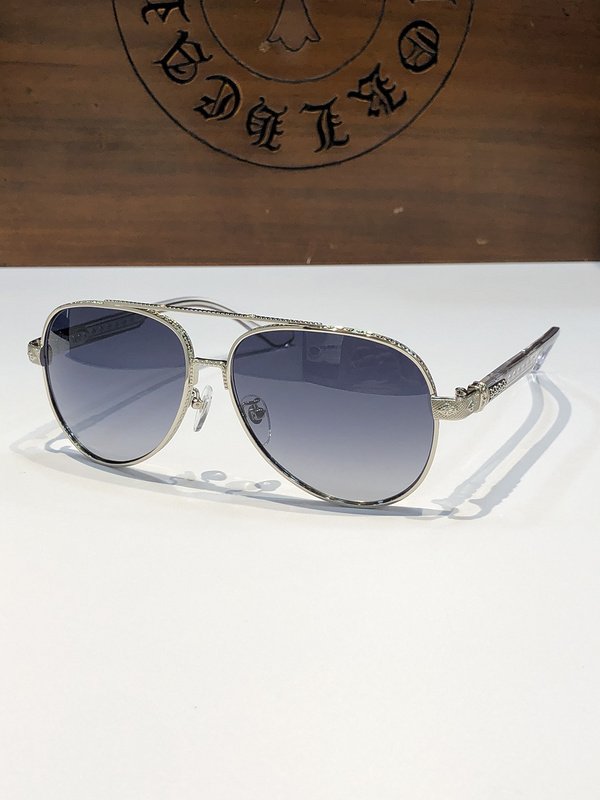 Солнцезащитные очки Chrome Hearts Frame With Patterns "Gray/Silver" фото № 2