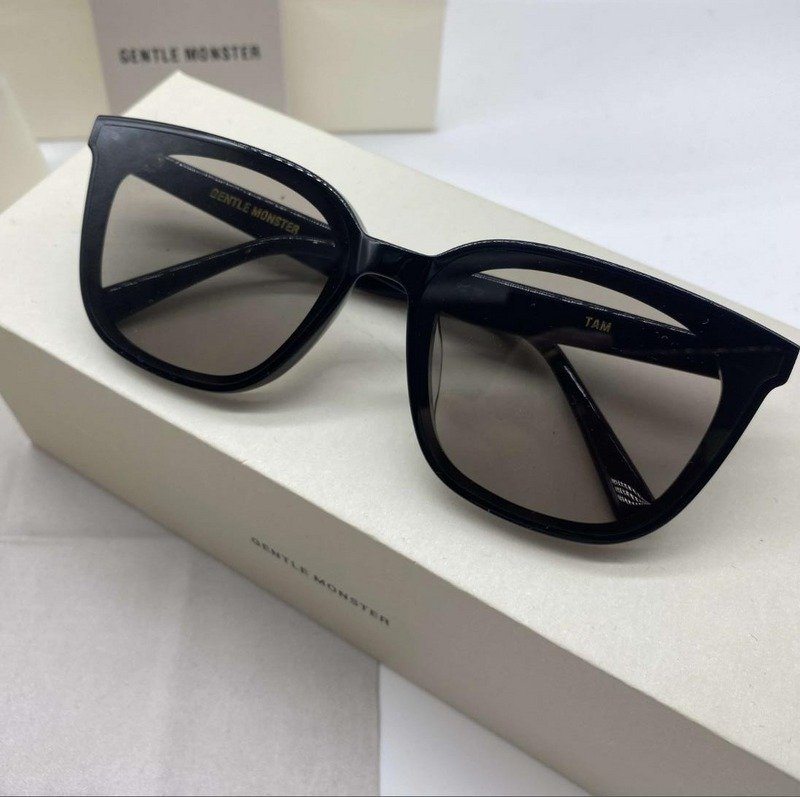 Солнцезащитные очки Gentle Monster Temples Decorated By Two Ovals And Dots "Black" фото № 2