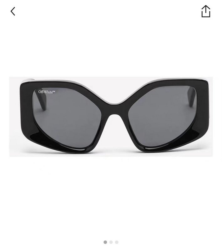 Солнцезащитные очки Off White Colorful Frames And Wide Temples With Logo Name "Black" фото № 3