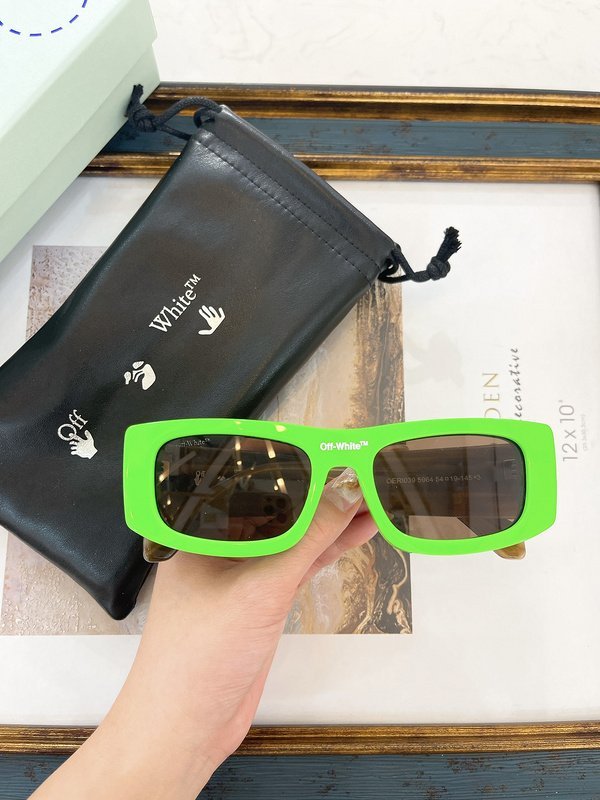Солнцезащитные очки Off White Colorful Frame And Wide Temples "Green" фото № 5