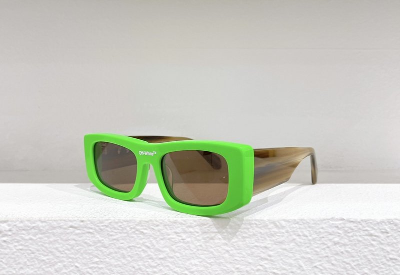 Солнцезащитные очки Off White Colorful Frame And Wide Temples "Green" фото № 2