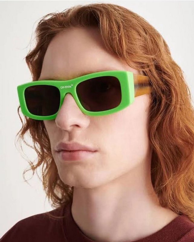 Солнцезащитные очки Off White Colorful Frame And Wide Temples "Green" фото № 6
