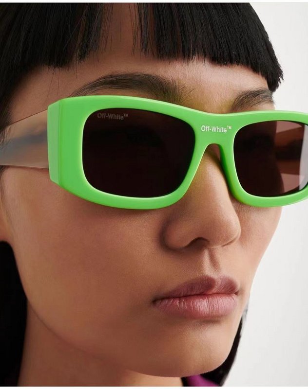 Солнцезащитные очки Off White Colorful Frame And Wide Temples "Green" фото № 7