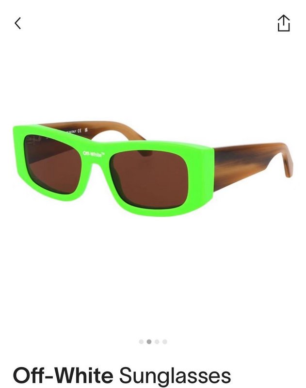 Солнцезащитные очки Off White Colorful Frame And Wide Temples "Green" фото № 3