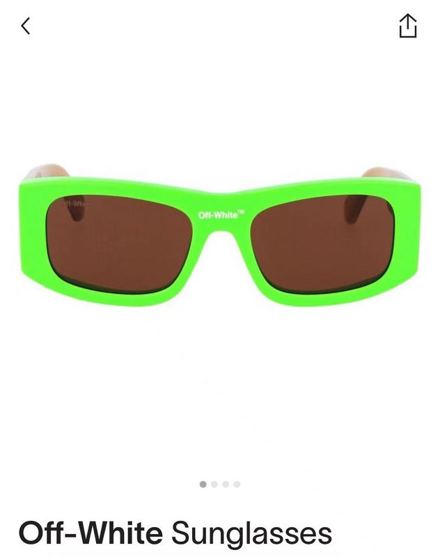 Солнцезащитные очки Off White Colorful Frame And Wide Temples "Green" фото № 4