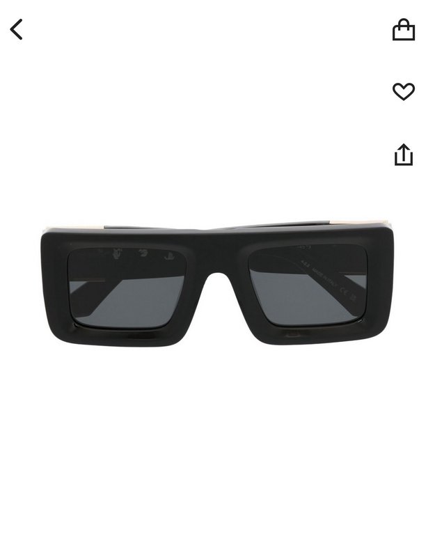 Солнцезащитные очки Off White Big Logo On Temples "Black" фото № 5