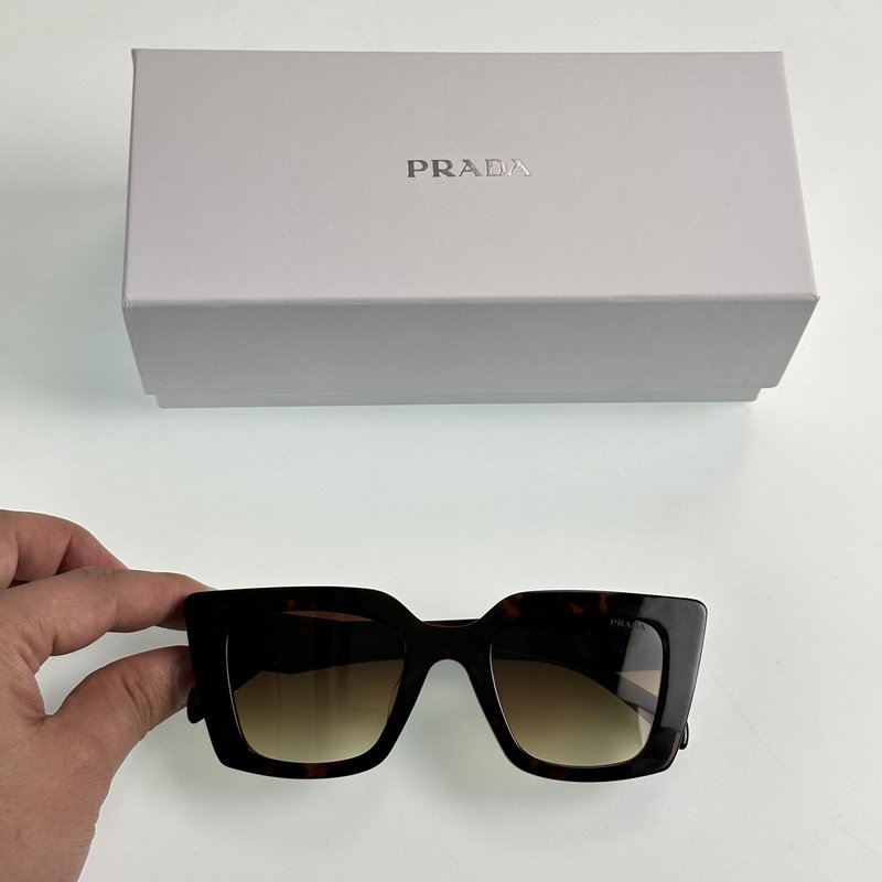 Солнцезащитные очки Prada Frame Decorated By Logo Two Side "Brown/Yellow" фото № 2