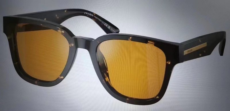 Солнцезащитные очки Prada Frame Decorated By Figure With Logo "Brown/Yellow" фото № 2