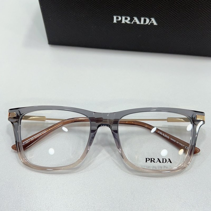 Оправа для очков Prada Square Frame With Thin Temples "Gray/White" фото № 2