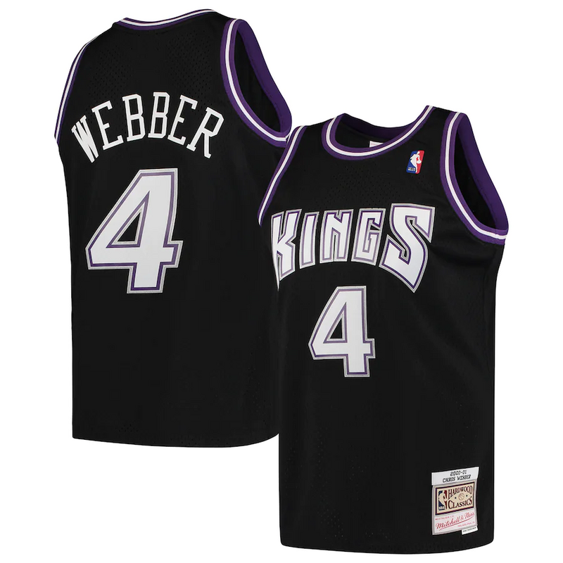 Баскетбольная Джерси Mitchell And Ness Sacramento Kings №4 Chris Webber "Black" фото № 2