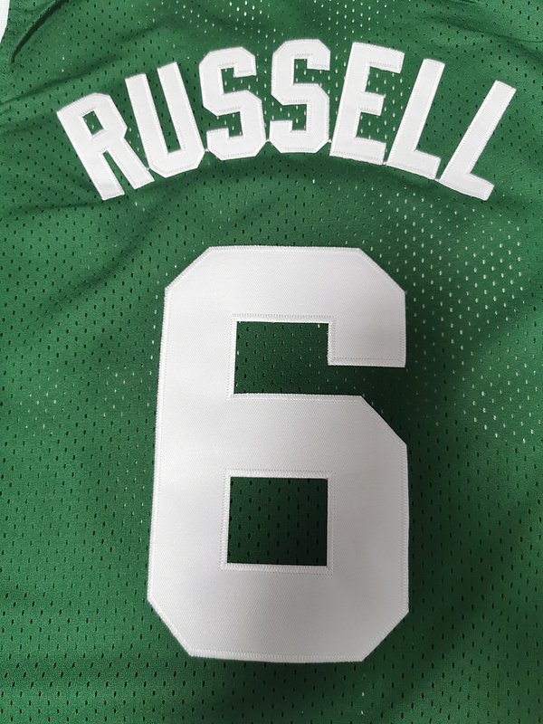 Баскетбольная Джерси NBA Boston Celtics №6 Bill Russell "Green" фото № 2