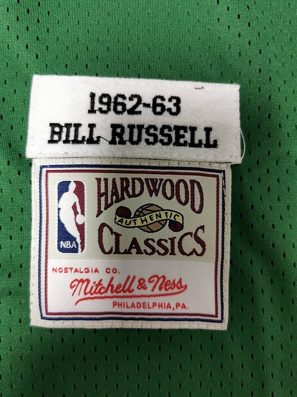 Баскетбольная Джерси NBA Boston Celtics №6 Bill Russell "Green" фото № 3