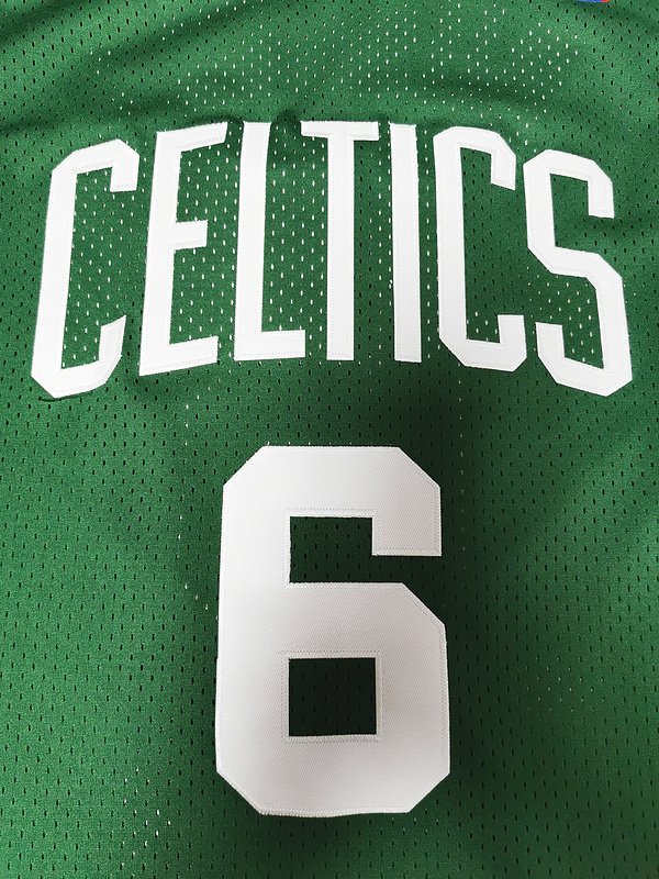 Баскетбольная Джерси NBA Boston Celtics №6 Bill Russell "Green" фото № 4